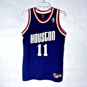 Nike Blue and White Houston Jersey